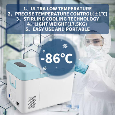 17.5KG 25L Capacity 86 Degree Lab Ultra Low Temperature Medical Freezer